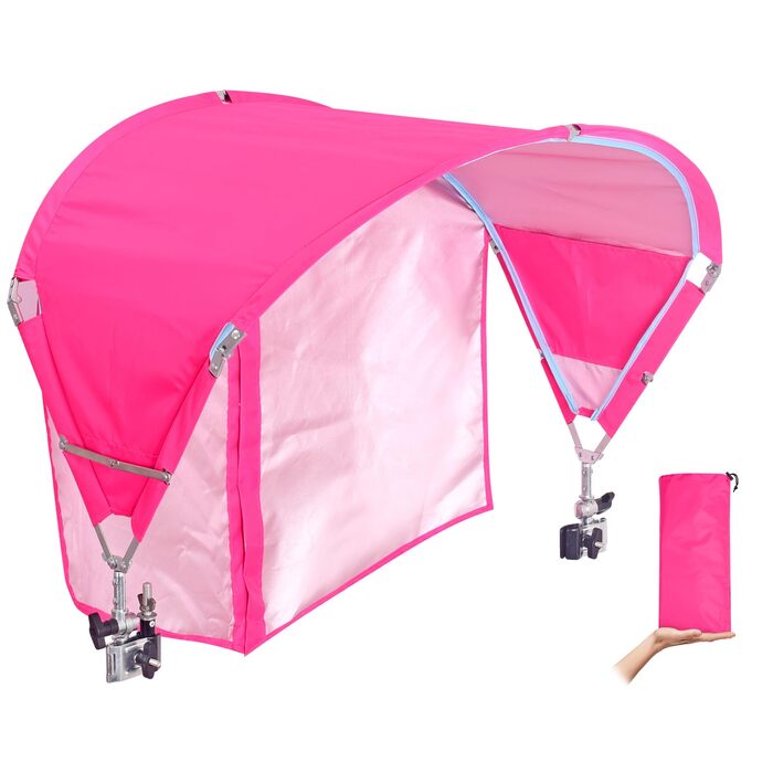 Універсальний навіс-парасолька з сонцезахисним покриттям UPF 50 з регульованим затискачем для пляжного крісла, крісла для кемпінгу на відкритому повітрі, спортивного крісла, садового крісла, крісла з нульовою гравітацією, інвалідного візка, фургона (запат