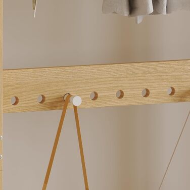 Відкрита вішалка для одягу Caldion з 2 шухлядами, 60x40x175 см, окремостояча вішалка для одягу з гачками, 2 полиці для підвішування, МДФ, шухляди з 2 висувними шухлядами, дизайн для коридору, спальні, передпокою