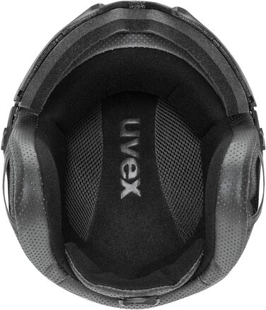 Лижний шолом для чоловіків та жінок - з козирком - індивідуально регульований розмір Чорний матовий 59-61 см