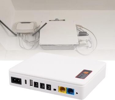 Міні-UPS DC 20800 мАг, Джерело безперебійного живлення для роутера, модему, камери, USB Type-C POE (Європейська вилка)