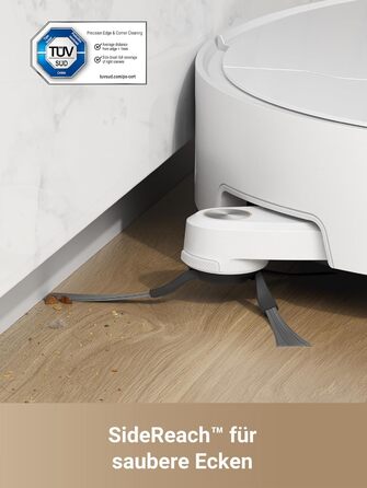 Робот-пилосос з функцією миття підлоги та підйомною шваброю, висувною та підйомною бічною щіткою, силою всмоктування 11 000 Па, са