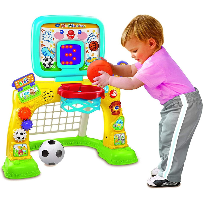 Спортивний центр VTech 3-в-1, дитяча інтерактивна іграшка з кольорами та звуками, навчальні ігри для дітей, навчання за допомогою