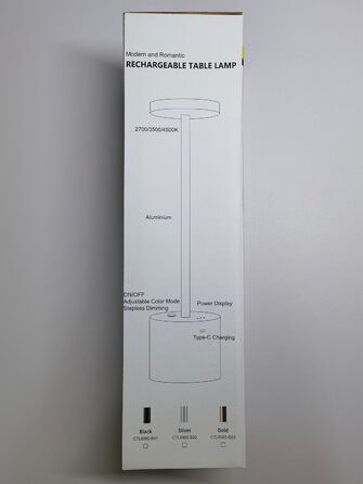 Світлодіодна настільна лампа бездротова, Hapfish 8000 мАг настільна лампа на батарейках з пультом дистанційного керування, алюміні