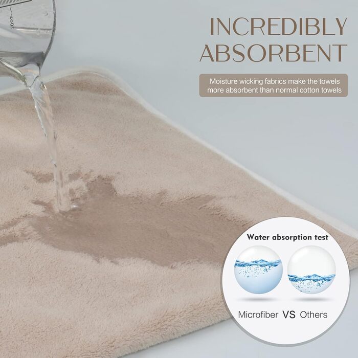 Рушники з мікрофібри, сильний водопоглинаючий рушник з мікрофібри для ванни, м'які рушники для душу, швидко сохнуть і вбирають вол