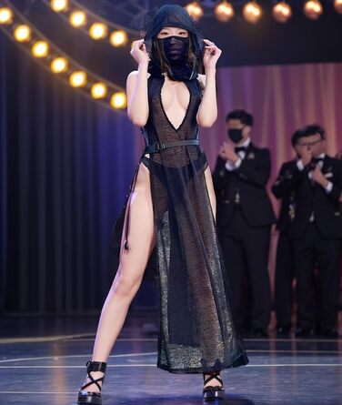 Жіноча сексуальна прозора готична сукня з капюшоном, коміром, без рукавів, костюм на Хелловін, EDM фестиваль, рейв-костюм, чорний колір, розмір M