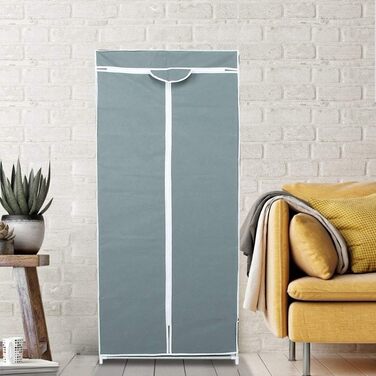 Тип на блискавці, неткане полотно, шафа, полиця, органайзер для зберігання, товстий, міцний, легкий, вологостійкий, для спальні, (сріблясто-сірий)