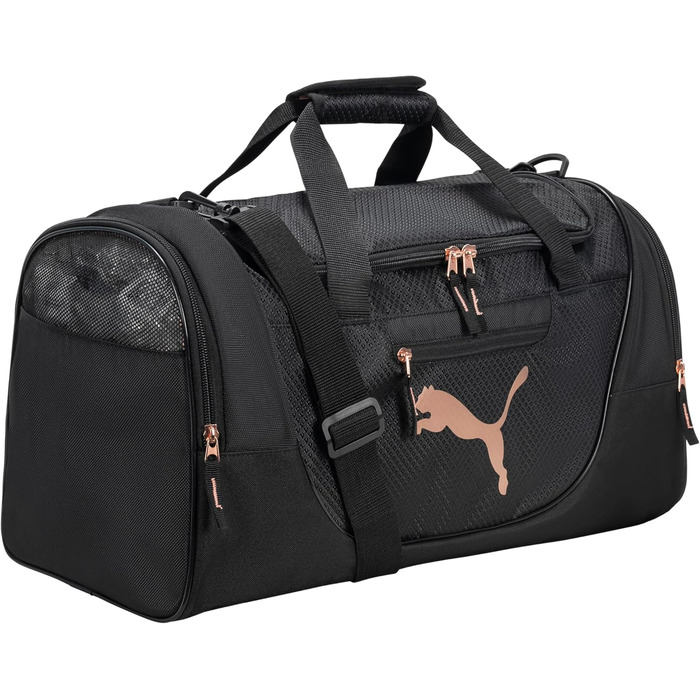 Жіноча сумка PUMA Evercat Duffle Bag для тренувань кандидатів один розмір чорний / червоне золото