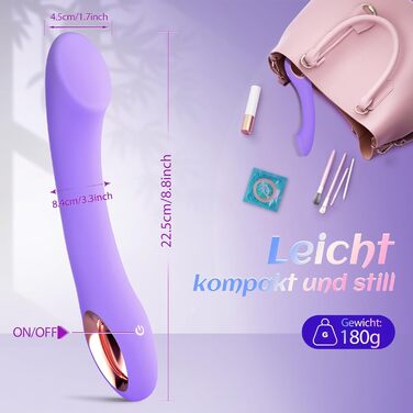 Вібратор-фалоімітатор Gobeken для жінок, з 10 режимами вібрації та кутом нахилу 30°