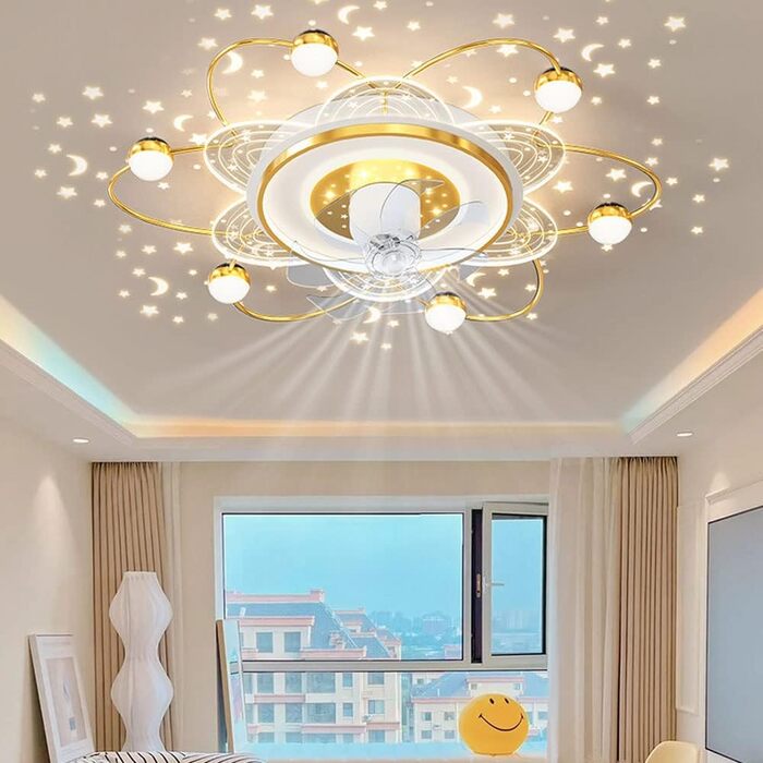 Вт світлодіодний стельовий світильник з регулюванням яскравості, стельовий вентилятор зі світлодіодним освітленням, регульована шв