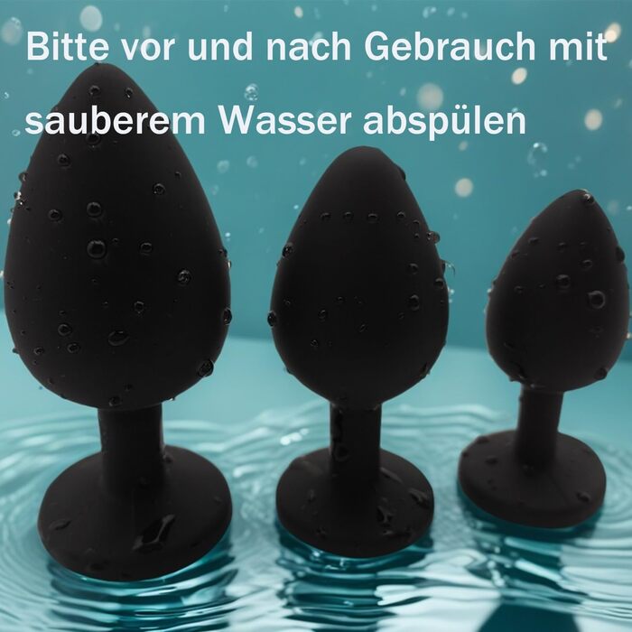 Набір анальних пробок ZYQMEL, силікон, синій, 3 шт.