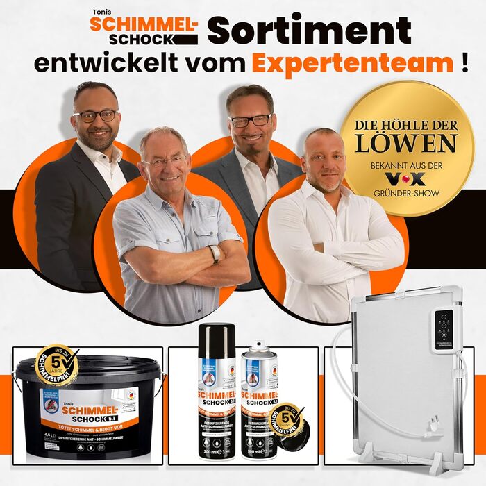 Протипліснявий обігрівач Toni&39s Mold Shock для боротьби з пліснявою Висушує холодні, вологі стіни та усуває причину появи плісняви без хімікатів Термостат, таймер та захист від перегріву