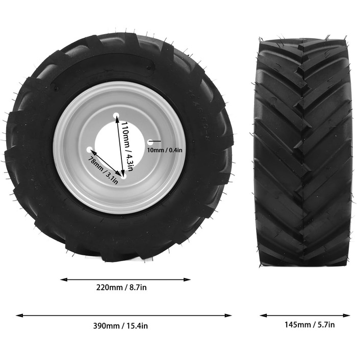 Шина Durable Cool 16 x 6.50-8 дюймовий сільськогосподарський транспортний засіб Go Kart Tire Квадроцикл UTV Kart Газонокосарка