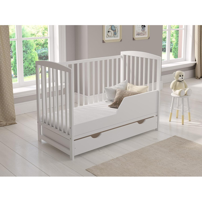 Дитяче ліжечко/спальне місце Love For Sleep 120x60 см з пінопластовим матрацом Біле дитяче ліжко Jacob Дитяче ліжко Дерев&39яне - Дитяче ліжко Дитяче ліжко, Ліжечко-трансформер Дитяче ліжко