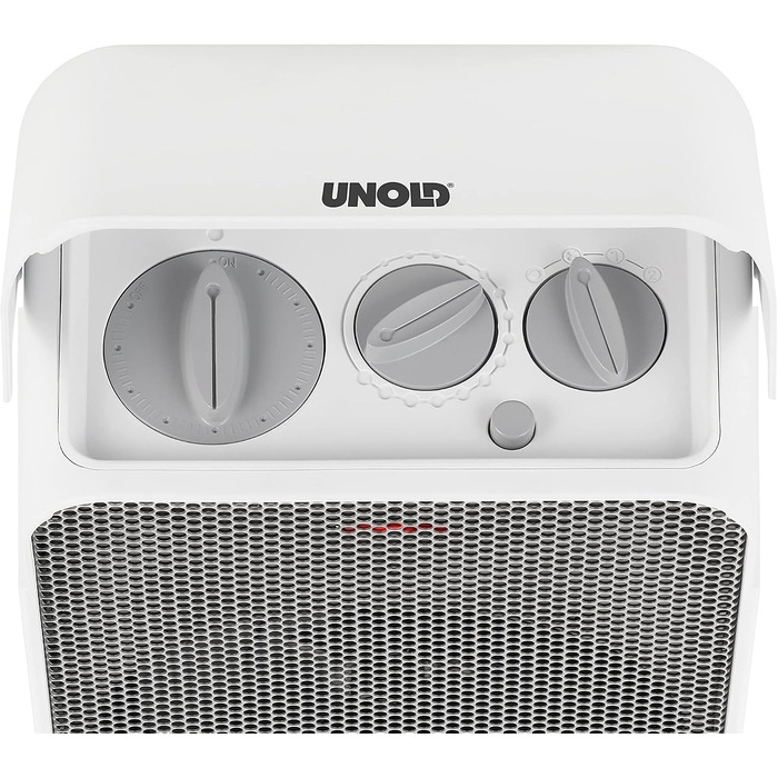 Теплова гармата Unold 86450 IP21 (Білий/Сірий) 1800 Вт, функція вентилятора, обертання 70, захист від перегріву, ручка для перенесення, таймер з автовимкненням