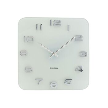 Настінний годинник Karlsson KA4399 Vintage Glas, 35x35 см, білий/Opulenter Garten