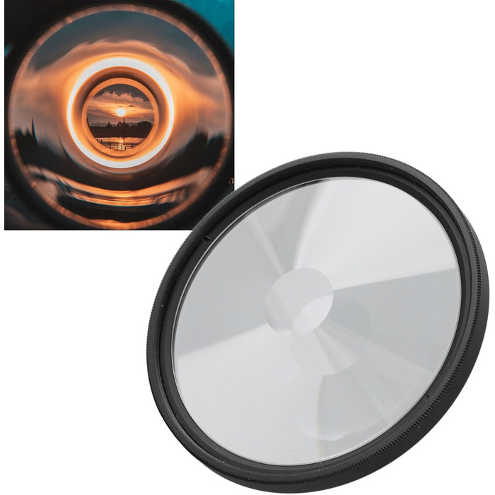 Міліметровий вихровий призматичний фільтр, вихровий призматичний фільтр обєктива камери, призматичний фільтр зі спеціальними ефектами, водонепроникний, масляний, оптичне скло, двостороннє багатошарове покриття, 58-