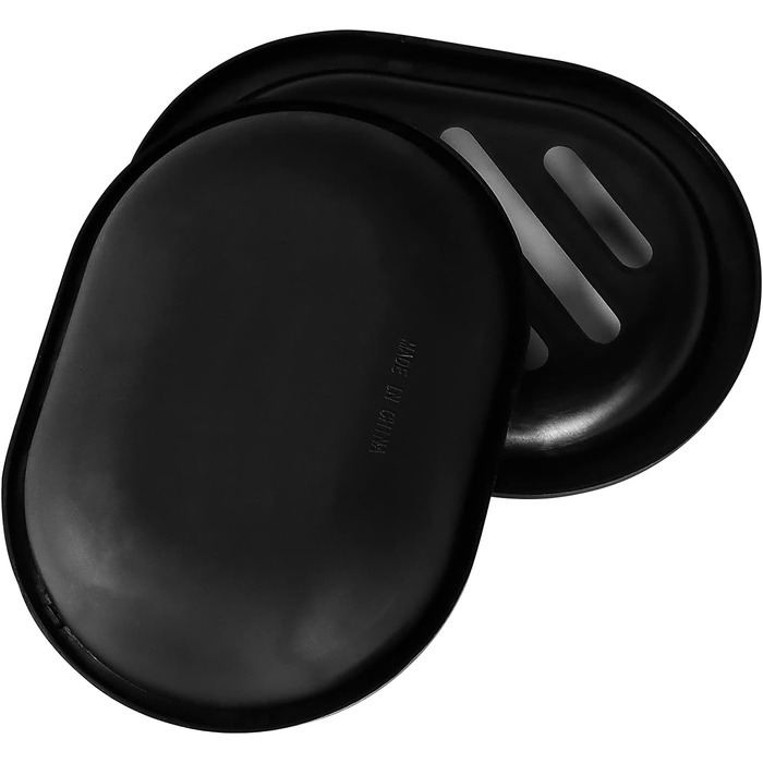 Практична мильниця Topsky в упаковці 2 шт. легко миється, зберігає мило сухим, ідеально підходить для ванної та кухні (чорна)