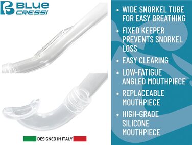 Комбо Cressi Tinetto Mini Island, один розмір, прозорий/чорний