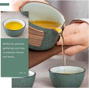 Кунг-фу Чайний Сервіс з Кераміки Портативний Дизайн для Офісу та Повсякдення. Безпечний та Елегантний Посуд у Унікальному Стилі