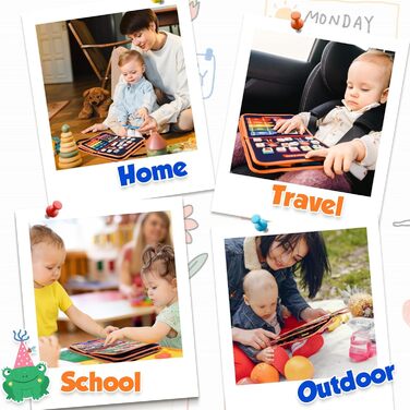 Бізіборд Монтессорі ZOOI Busy Board, 9 сторін для навчання