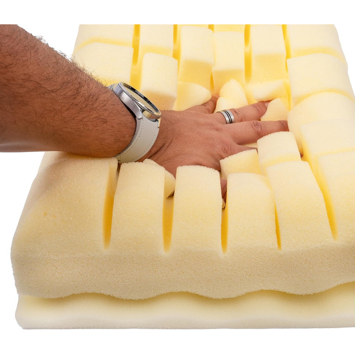 Підтримуюча подушка для шиї Traumschloss Comfort - регульована по висоті, подушка для зняття тиску з в&39язкопружним пінопластовим ядром (RG50) та дихаючим, стійким подвійним в&39язаним чохлом - 30x60 см, 10 см