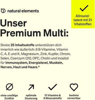 Капсули Natural Elements Преміум Мультивітамін (180 шт.)