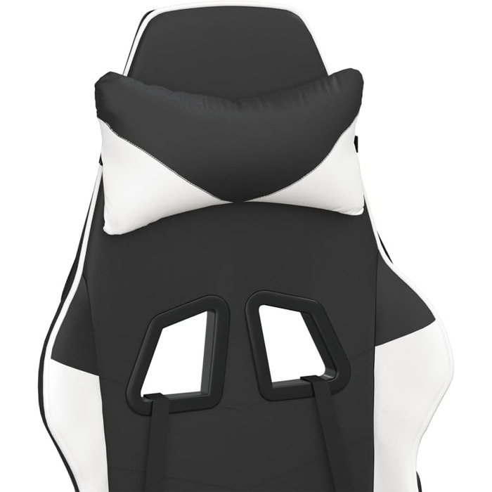 Ігрове крісло INLIFE чорно-біле зі штучної шкіри, Меблі, Крісла, Ігрові крісла, Біле, 16,1 кг, 3143646