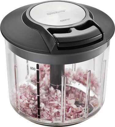 Ручний подрібнювач горіхів, фруктів або овочів, професійний мультиподрібнювач з нержавіючої сталі з тросовою тягою