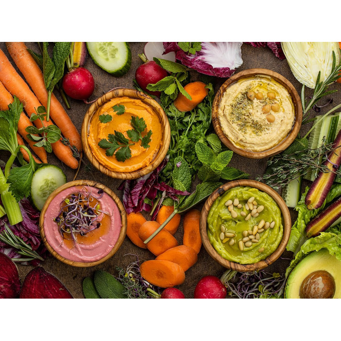 Високоякісні міні-миски для занурення з ексклюзивного оливкового дерева - соусниці - маленька середземноморська миска для оливок і