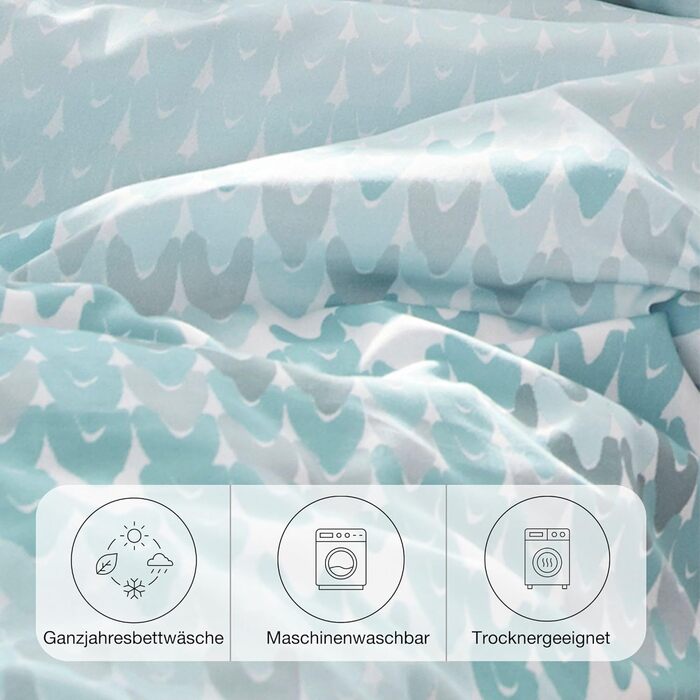 Дитяча постільна білизна пінгвін 100x135 см - 100 бавовна, практична застібка-блискавка, можна прати в пральній машині, постільна