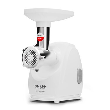 М'ясорубка SMAPP 9923731, 2000 Вт, нержавіюча сталь, алюміній, високоякісний пластик, біла