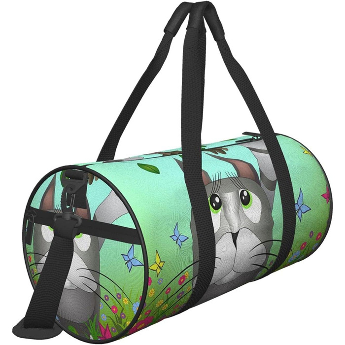 Спортивна сумка Кіт, що дивиться на пташку, для фітнесу, подорожей та багажу, велика дорожня сумка, сумка на нічліг та на вихідні для чоловіків та жінок