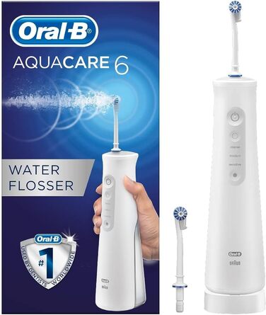 Іригатор для порожнини рота Oral-B Aquacare 6 Pro-Expert з технологією Oxyjet, іригатор для порожнини рота з 6 режимами очищення, 2-контактний штекер UK