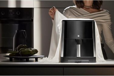 Мультикнопкова фритюрниця WMF, фритюрниця, 1550 Вт, 0,8 кг для 4-6 осіб, здорове смаження, зневоднення, гриль, фритюрниця з 8 програмами, фритюрниця 4,2 л, чорна