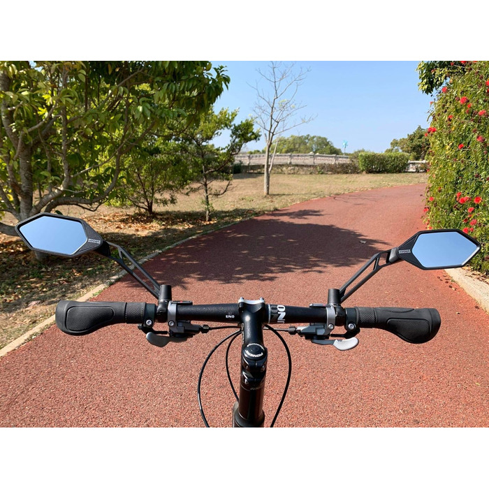 Нова стійка до подряпин скляна лінза, дзеркало для велосипеда на кермі, регульоване безпечне дзеркало заднього виду, дзеркало для велосипеда, ME-005 (2019)