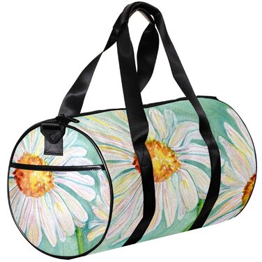 Спортивна сумка, маленька дорожня сумка, сумка для йоги, акварельні ромашки, сумка для фітнесу на відкритому повітрі, ручна поклажа