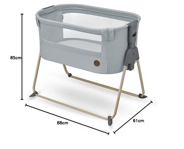 Ліжечко-тумбочка Maxi-Cosi Tori 2-в-1, ліжечко, від 0 до приблизно 6 місяців, 0-9 кг, компактно складається, легка, 5 регулювань висоти, портативне ліжечко-тумбочка з дихаючою сітчастою тканиною, колір Beyond Grey