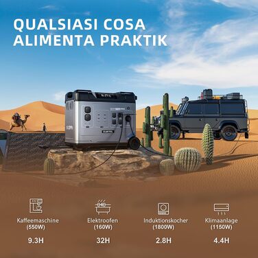 Портативна електростанція OUKITEL P5000 Pro 4000 Вт з 4 сонячними панелями по 200 Вт, сонячним генератором 5120 Втгод, акумулятором LiFePO4, повною зарядкою за 1,5 години, 15 виходами, додатком, портативна електростанція для кемпінгу, подорожей, дому P500