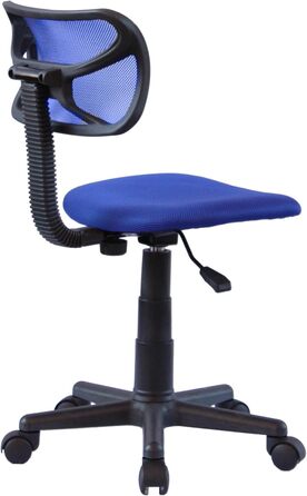Дитяче обертове крісло IDIMEX Milan з сітчастим чохлом, синє - регульоване по висоті письмове крісло зі стійкою основою, обертове крісло для дитячої кімнати, дитяче обертове крісло макс. вантажопідйомність 50 кг