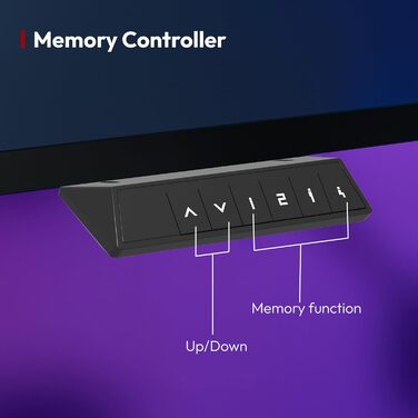 Стіл з регульованою висотою 180x80 см, Електричний ігровий стіл, Стіл з функціями пам&39яті та гачками, Чорний 180x80 см Чорний