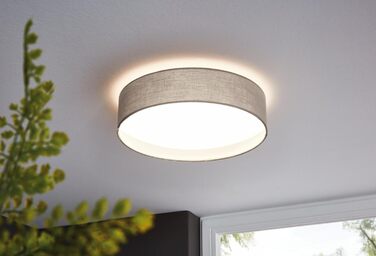 Стеля LED-світильник EGLO Pasteri, текстильний плафон для спальні, 320 мм