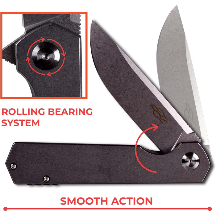 Складаний ніж Лезо зі сталі D2 Рукоятка з кліпсою Гострий одноручний ніж з піхвами і шарикопідшипником Кемпінг Полювання Риболовля