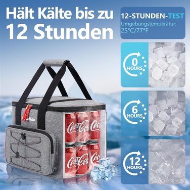 Складана сумка-холодильник для подорожей, ізольована сумка/термосумка/сумка-холодильник для їжі та напоїв, портативний холодильник для кемпінгу, пляжу, барбекю, гриля, пікніків, походів, шопінгу, 20 л