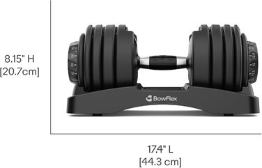 Серія регульованих ваг Bowflex SelectTech Компактна система гантелей та гір заліза 52, 90, 552i, 1090i та 840 для силових тренувань вдома НОВИНКА Одинарна гантель 52 (224 кг)