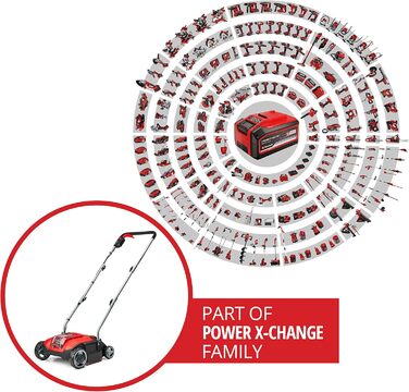 Аератор акумуляторний GC-SC 18/28 Li-Solo Power X-Change (Li-Ion, 18 В, безщітковий електромотор, робоча ширина 28 см, 3-ступеневе регулювання глибини, без акумулятора та зарядного пристрою) 18 Вольт