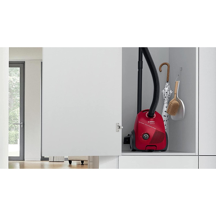 Пилосос із мішком BOSCH GL20S, 700 Вт, червоний (ємність 3,5 л, рівень шуму 80 дБ, радіус дії 8 м, регулятор потужності)
