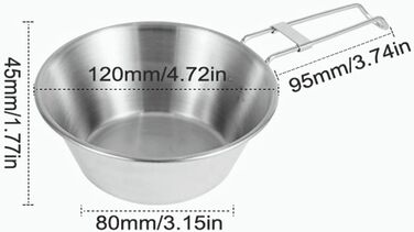 З нержавіючої сталі 304 Sierra Bowl набір посуду для кемпінгу, пішого туризму, барбекю та кемпінгу, 4 шт.