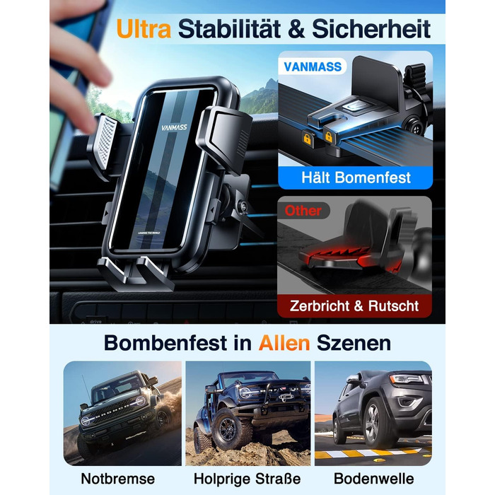 Справжній військовий клас Автомобільний тримач для мобільних телефонів Краща присоска і NEUST Ver. CTVK61 4 в 1 тримач для мобільн