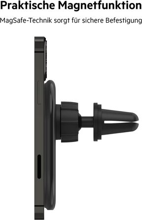 Бездротовий магнітний автомобільний тримач Belkin BoostCharge, автомобільний зарядний пристрій, сумісний з iPhone 16, iPhone 15, i