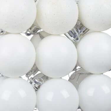 Різдвяні кульки набір з 50 шт білі Relaxdays